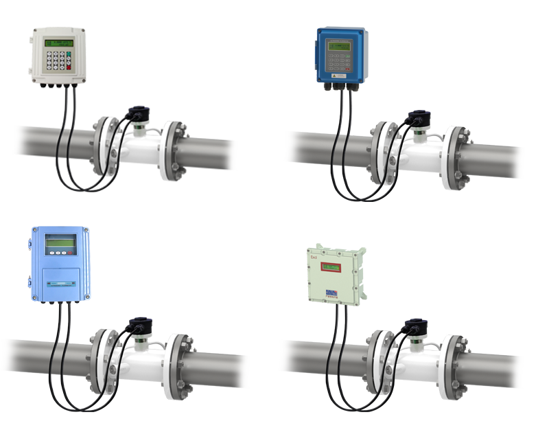 Split-inline-type ultrasonic flow meter