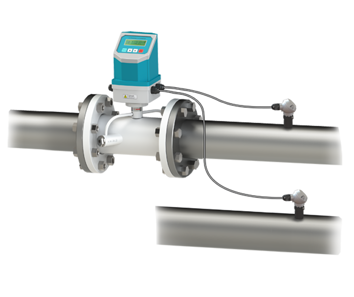 One-piece tubular ultrasonic heat meter